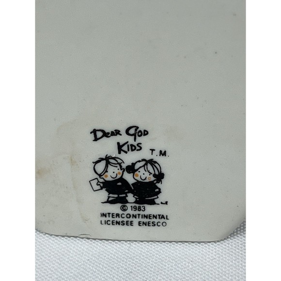 Enesco Dear God Kids "Thanks For Christmas" Figurine With Box EUC - Picture 8 of 14